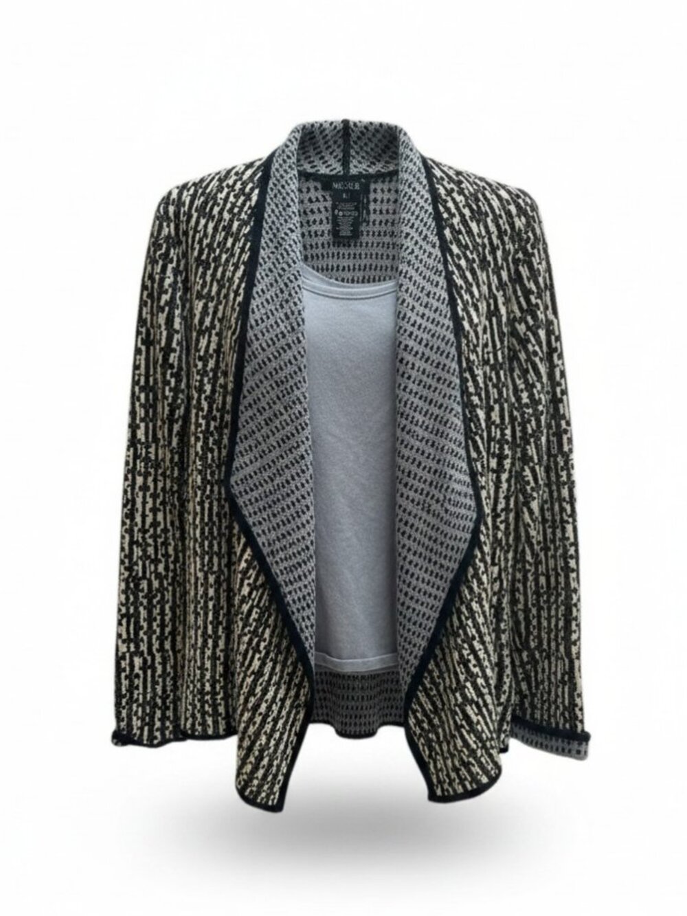 NIC & ZOE 2pc Open Front Draped Cardigan & Matching Tank Set S